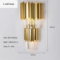 Light luxury golden luxury chandelier interior lighting hotel living room ceiling Led glossy lighting fixture crystal chandelier