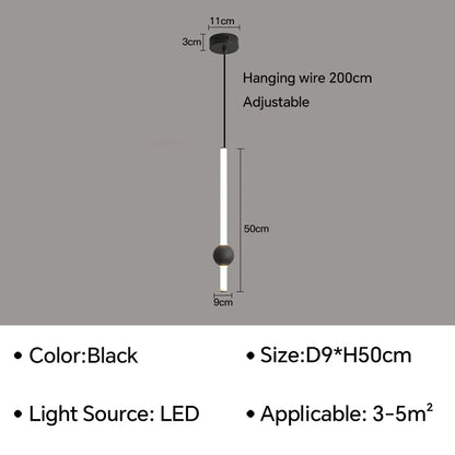 Modern Simple LED Pendant Lamp Living Room Bedroom Bedside TV Background Kitchen Island Restaurant Home Decor Lighting Fixture