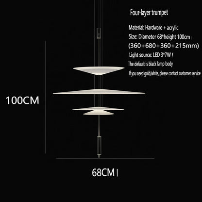 Modern Flying Saucer LED Pendant Lights Personality Home Decor Hanging Lamp Dining Table Bar Living Room Artistic UFO Chandelier