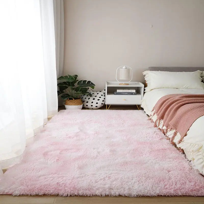 Pink Kids Carpet For Girls Bedroom Decoration Nordic large Living Room's Rugs Fluffy Hall Carpets Soft Plush Nursery Play Mats