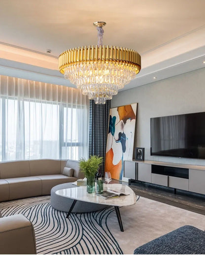Luxury Modern Crystal Ceiling Chandelier For Living Room Lights Lustre Home Decor Indoor Lighting LED Dining Room Pendant Light