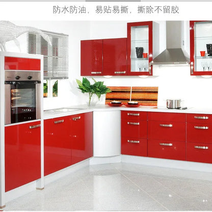80cm Solid Color Decorative Film PVC Self Adhesive Wall Paper Furniture Renovation Stickers Kitchen Cabinet Waterproof Wallpaper