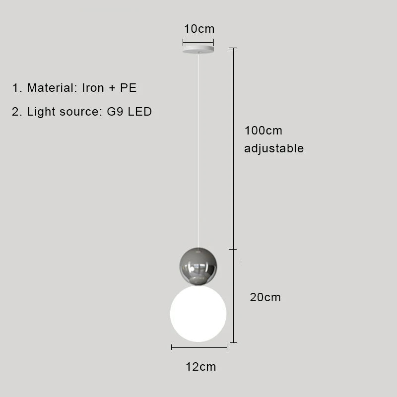 Nordic Pendant Light Modern LED Hanging Lamp Cream Style Indoor Lighting Room Decor Bedroom Living Room Bedside Light Fixture