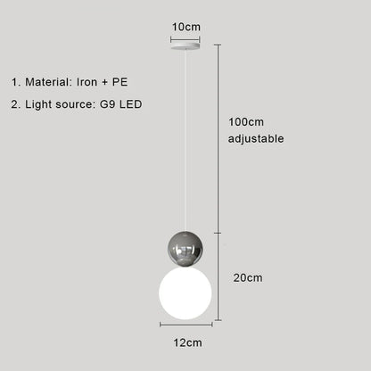 Nordic Pendant Light Modern LED Hanging Lamp Cream Style Indoor Lighting Room Decor Bedroom Living Room Bedside Light Fixture