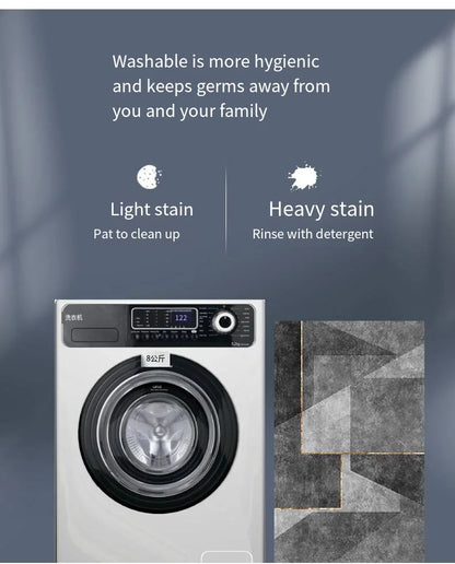 VIKAMA Light Luxury HomeLiving Room Carpet Bedroom Full Sofa Dirt Resistant And easy to care for crystal velvet carpet