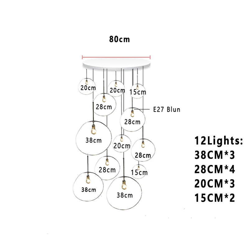 Nordic Lava Loft LED Pendant Light Modern Light PVC Lighting Living Room Indoor Decor Home Fixtures Kitchen Hanging Pendant Lamp