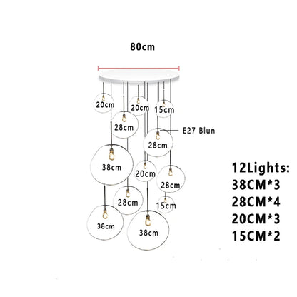 Nordic Lava Loft LED Pendant Light Modern Light PVC Lighting Living Room Indoor Decor Home Fixtures Kitchen Hanging Pendant Lamp
