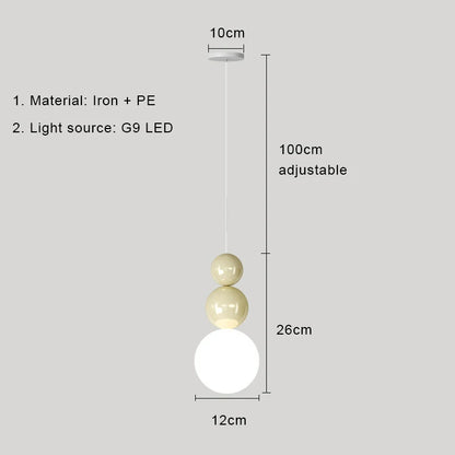 Nordic Pendant Light Modern LED Hanging Lamp Cream Style Indoor Lighting Room Decor Bedroom Living Room Bedside Light Fixture
