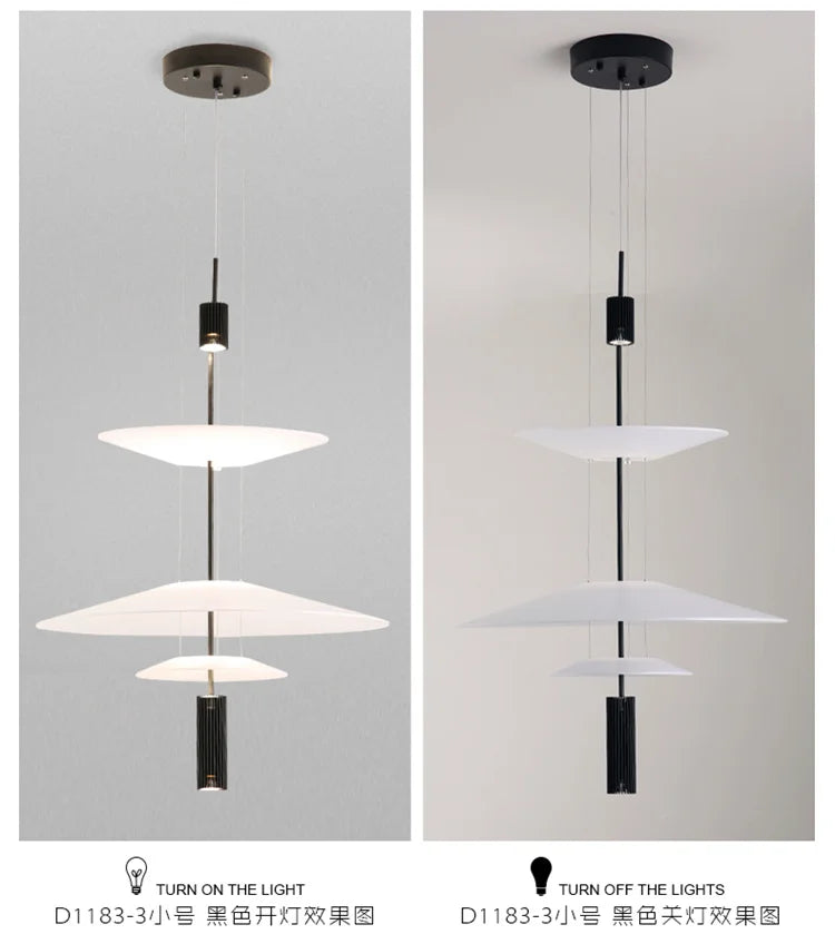 Modern Flying Saucer LED Pendant Lights Personality Home Decor Hanging Lamp Dining Table Bar Living Room Artistic UFO Chandelier