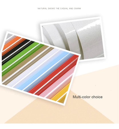 PVC Waterproof Oil-Proof Wallpaper White Self-Adhesive Kitchen Cabinet Table Top Old Furniture Renovation Color Change Stickers