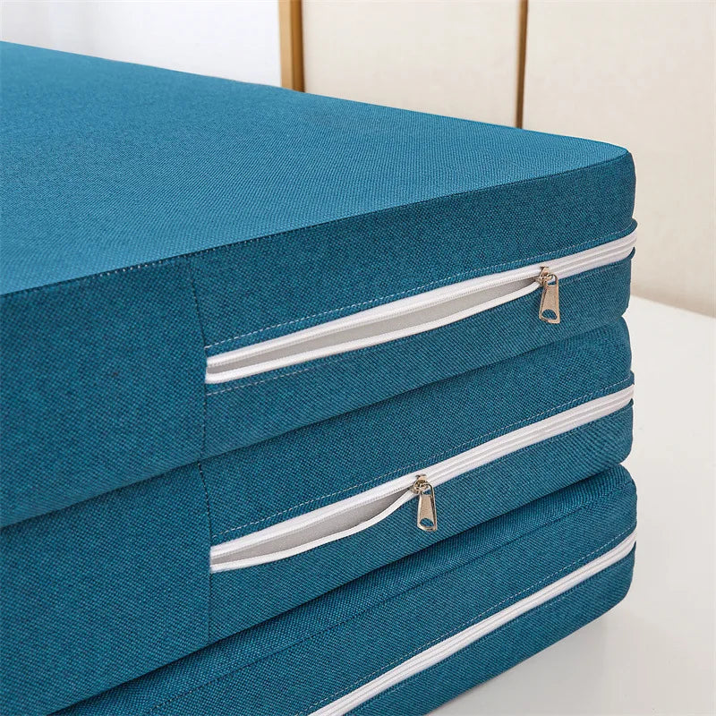 Folding Mattress Queen Size Memory Foam Mattress Japanese Tatami Sponge Mattress Multifunctional Removable Washable Mattress Pad