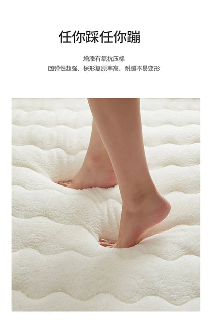 Latex mattress lamb fleece household 1.8/2.0m fashion tatami thickened student dormitory single double cushion warm mat