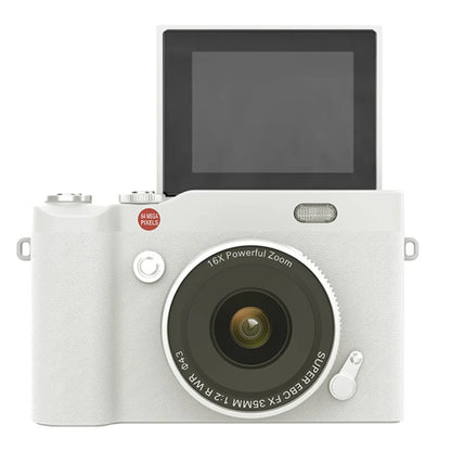 4K Digital Camera 2.4 Inch 16X Digital Zoom CCD Retro Video Recorder 180° Flip Screen Selfile Compact Digital Photography Camera