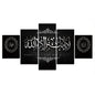 5 Panel The Quran Islamic Calligraphy Canvas Painting Motto Mosque Posters Prints Wall Art Canvas Printed Pictures Home Decor