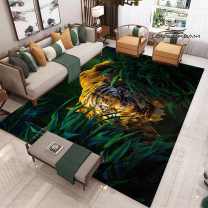 3D tiger printed carpet Fashion yoga mat Photography prop room decor  area rug  carpets for living room
