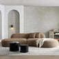 135"Curved Sectional Sofa,Modern Boucle Fabric Upholstered Modular Couch Oversized 6-Seat Sofa for Living Room,Bedroom,Apartment