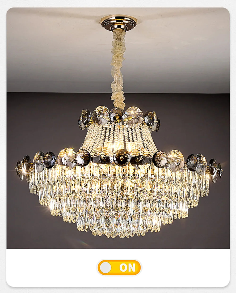 2024 Modern Large Luxury Living Room Chandeliers for Staircase Designer Crystal Pendant Lamps Home Decor Lighting Lustre Fixture