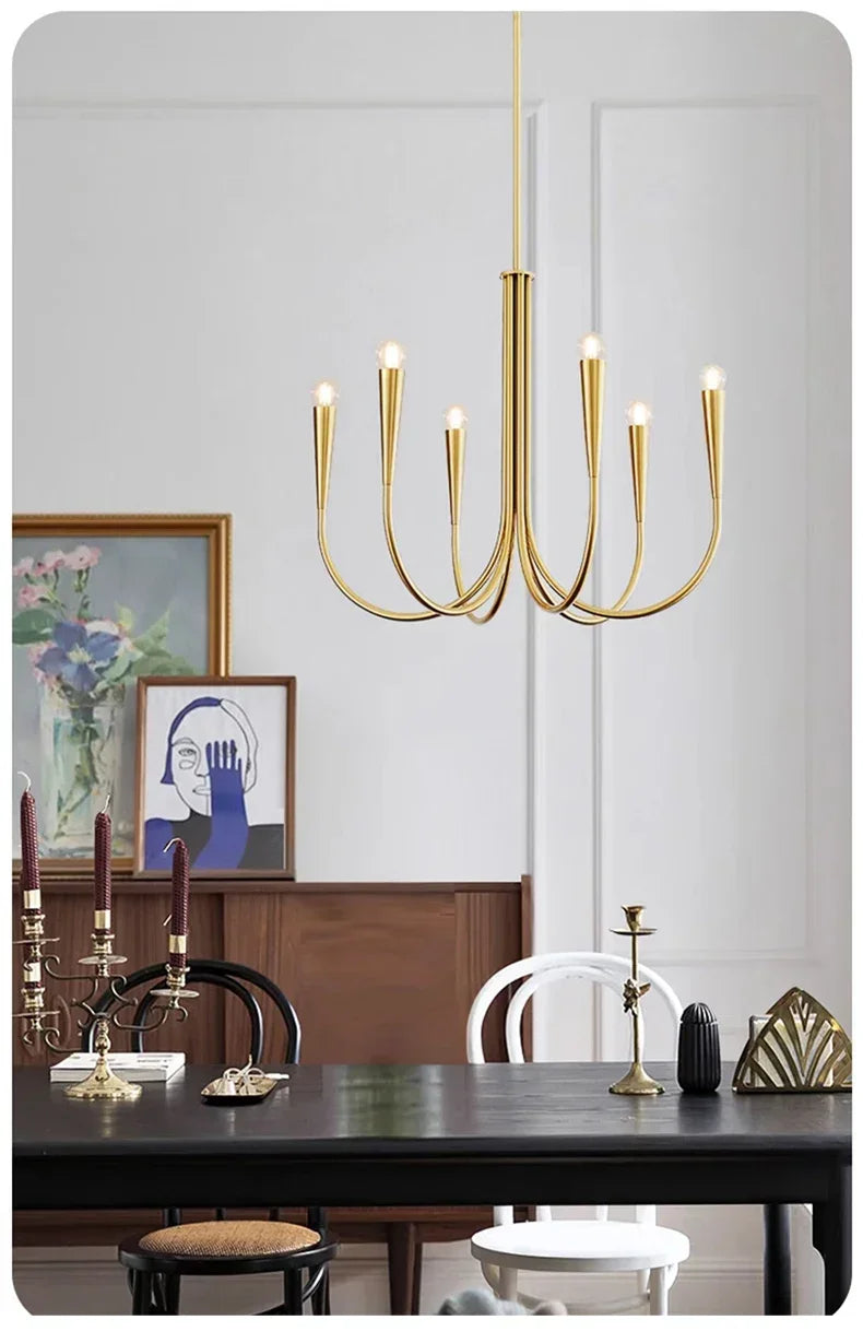 Modern French  Classic Design Branch Chandeliers for Living Dining Room Bedroom Hanging Pendant Lamp Medieval Lighting Fixtures