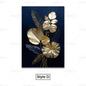 Luxury Black Gold Plant Leaves Canvas Poster Print Modern Home Abstract Wall Art Painting Living Room Luxury Decoration Gift