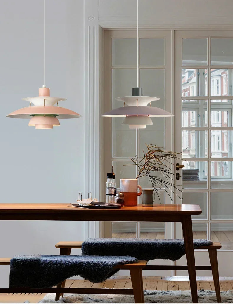 Danish Design Pendant Lights Colorful Umbrella Led Hanging Lamp Living Room Lustre Kitchen Chandeliers Droplight