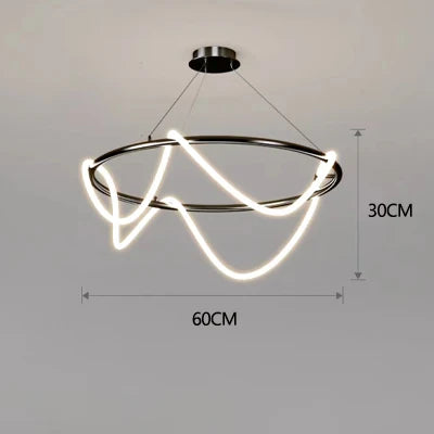 Post-Modern Restaurant Notes Long Hose Lamp Creative Bar Cafe Shop Art Front Desk Designer Chandeliers