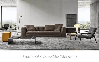 Italian Modern Sectional living room sofa set leather corner office sale