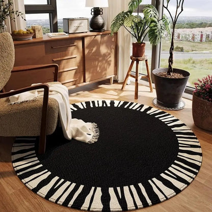 VIKAMA Light Luxury Carpet Round Game Living Room Computer Bedroom Chair Floor Mats Basket Gaming Video Carpet Home Decoration