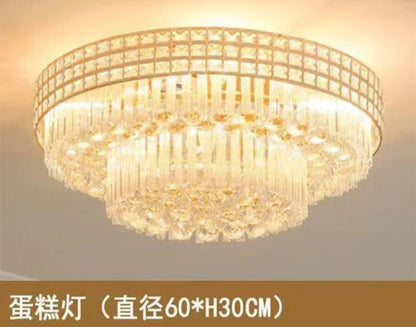 Nordic Modern Golden Round Ring Hanging Light Modern LED Crystal Ceiling Chandelier Lamp For Dinning Living Room Hall Home Decor