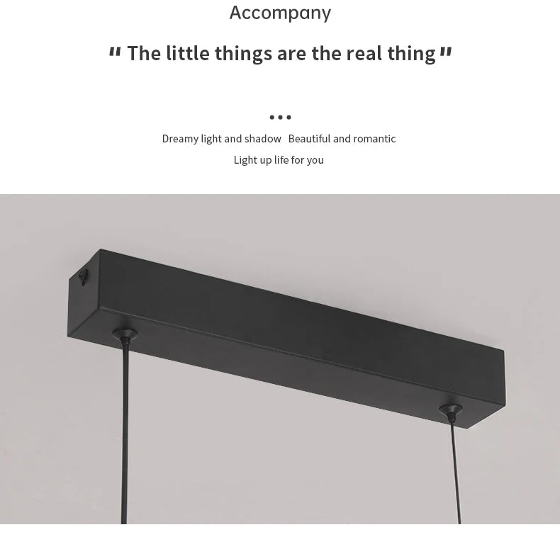 Pendant Light Nordic Chandelier Interior Décor Strip Curved Bridge LED Hanging Lamp Bedroom Living Room Home Lighting Fixtures