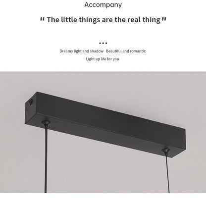 Pendant Light Nordic Chandelier Interior Décor Strip Curved Bridge LED Hanging Lamp Bedroom Living Room Home Lighting Fixtures