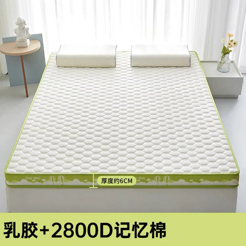 Thai latex filling Mattress Floor mat Foldable Slow rebound Tatami Cushion Cover Bedspreads 5/8cm thickness King Twin Queen Size