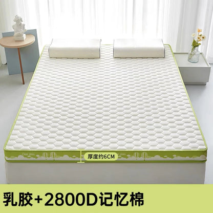 Thai latex filling Mattress Floor mat Foldable Slow rebound Tatami Cushion Cover Bedspreads 5/8cm thickness King Twin Queen Size