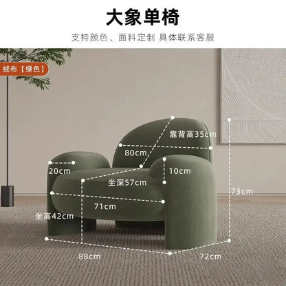 Living Room Single Sofa Balcony Leisure Chair Bedroom Sofa Chair Business Office Reception Hall Negotiation Sofas Chairs