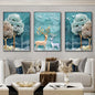3 Nordic Luxury Ribbon Abstract Wall Art Landscape Modern Poster Print Picture Living Room Home Decorative Painting