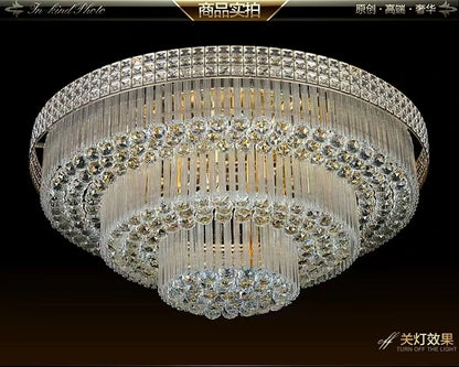 Nordic Modern Golden Round Ring Hanging Light Modern LED Crystal Ceiling Chandelier Lamp For Dinning Living Room Hall Home Decor