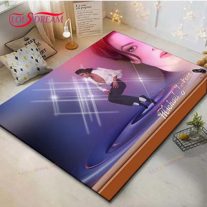 Fashion M-Michael-Jackson Printed  Carpets Living Room Anti-Skid Area Rug Kids Bedroom Mats Yoga Mat Large Carpet Decor