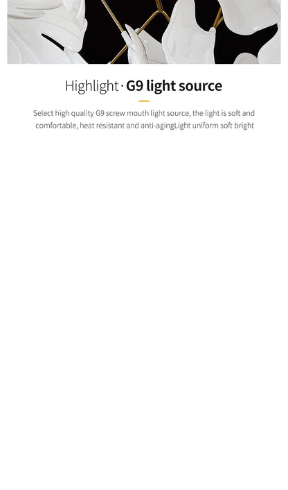 Nordic gingko leaf LED chandelier modern Kitchen living room Bedroom Dining room round interior loft ceiling hanging light