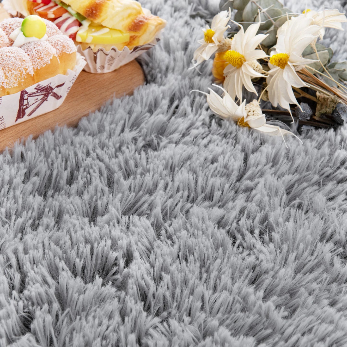 Thicken Faux Fur Area Rugs Oval fluffy Long Hair Carpet Floor mats plush Soft door Mat bedside carpets for bedroom living room