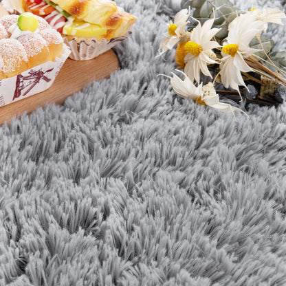 Thicken Faux Fur Area Rugs Oval fluffy Long Hair Carpet Floor mats plush Soft door Mat bedside carpets for bedroom living room