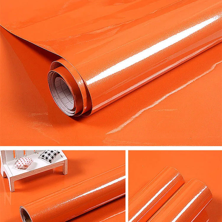 80cm Solid Color Decorative Film PVC Self Adhesive Wall Paper Furniture Renovation Stickers Kitchen Cabinet Waterproof Wallpaper