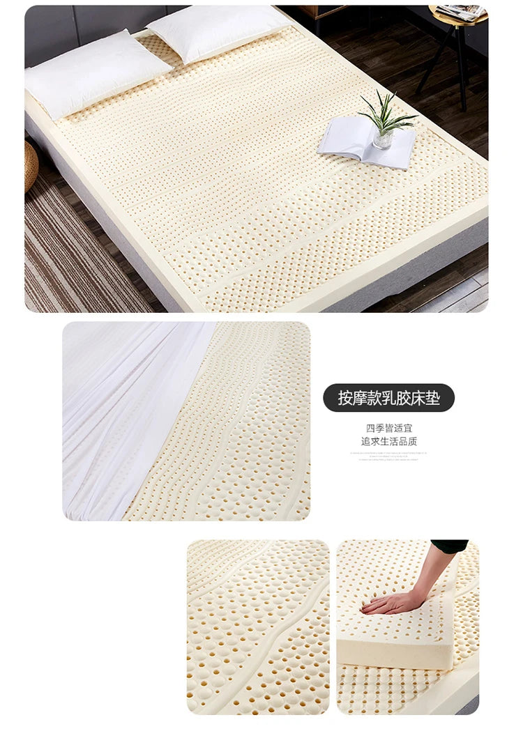 Thailand natural 100% latex mattress with cover natural rubber pure mattress 1.8m bed 2.0m thickened home dormitory cushion mats