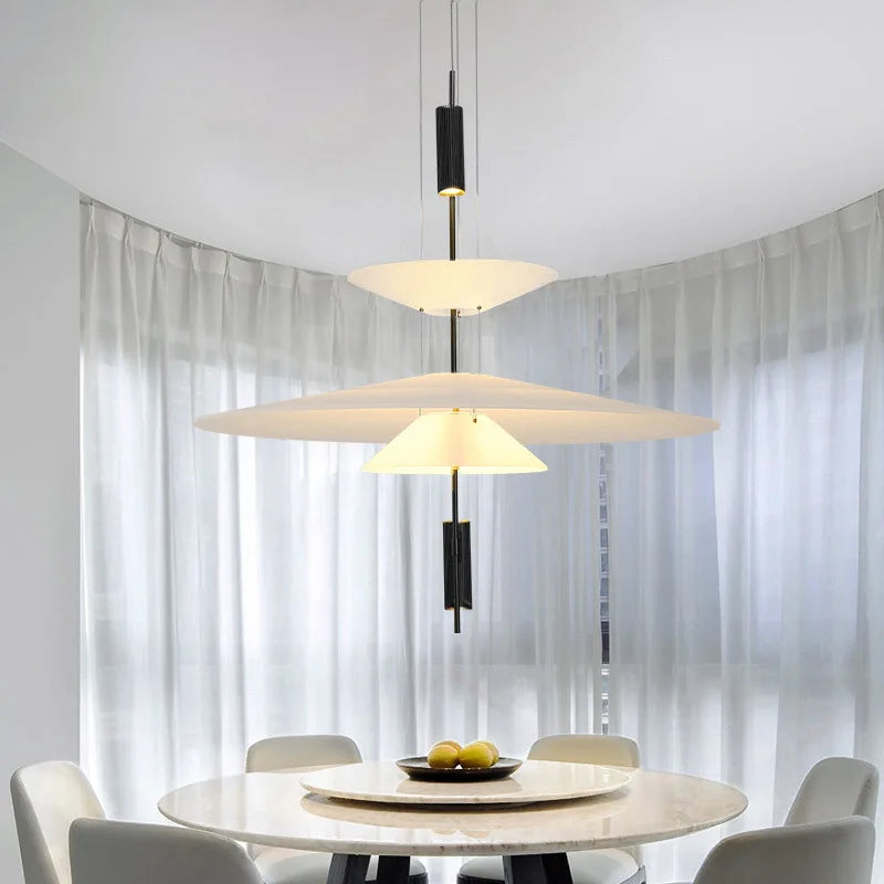Modern Flying Saucer LED Pendant Lights Personality Home Decor Hanging Lamp Dining Table Bar Living Room Artistic UFO Chandelier