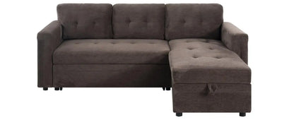 Sofa Beds, with USB Ports-L-Shaped Couch Convertible Pull-Out Bed,Timeless Design,Sturdy Construction, Air Leather Sofas