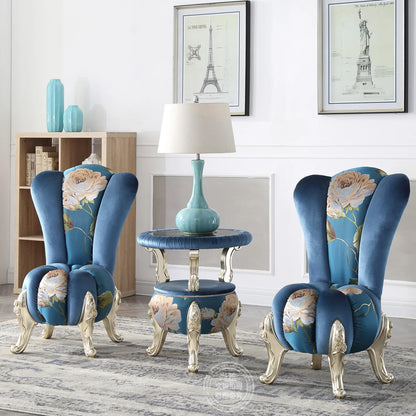 European-Style Leisure Chair Coffee Table Three-Piece Living Room Sofa Couch Balcony Table and Chair Living Room