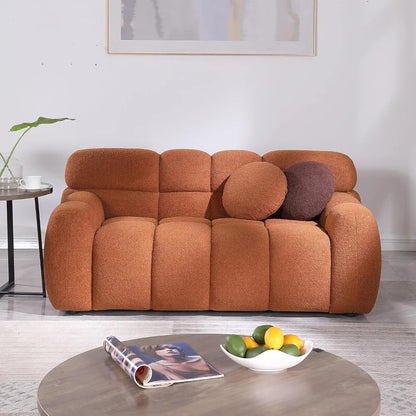 Sofa for Living Room, Cloud Couch with Solid Eucalyptus Frame & Cloud Pillow, Mid Century Modern Couch for Coffee Room