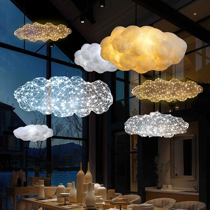 Modern Floating Cloud Lamp Hotel Restaurant Pendant Lights for Office Bar Lighting Art Design Suspended Light LED Luminaire