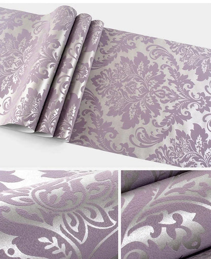 European 3D Relief Embossed Damask Wallpaper Bedroom Living room Background Floral Pattern 3D Textured Wall Paper Home Decor