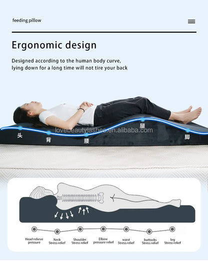 Curved Spa Mattress Anatomical Mattress Wave Foam Sponge Lash Bed Mattress Topper Eyelash for Lash Bed