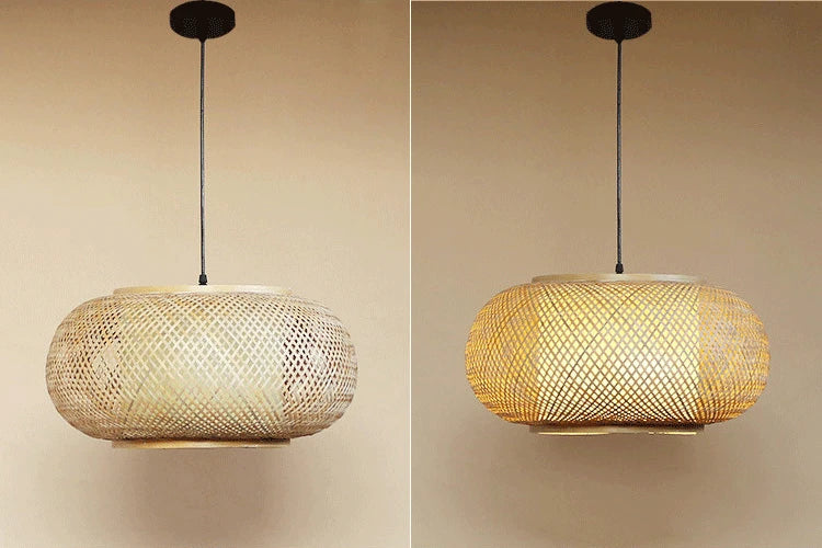 Bamboo Lantern Bamboo Woven Chandelier Chinese Restaurant Tea Room Chandelier Japanese Restaurant Straw Hat Rattan Woven Chandel