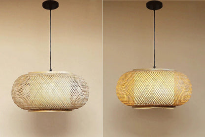 Bamboo Lantern Bamboo Woven Chandelier Chinese Restaurant Tea Room Chandelier Japanese Restaurant Straw Hat Rattan Woven Chandel
